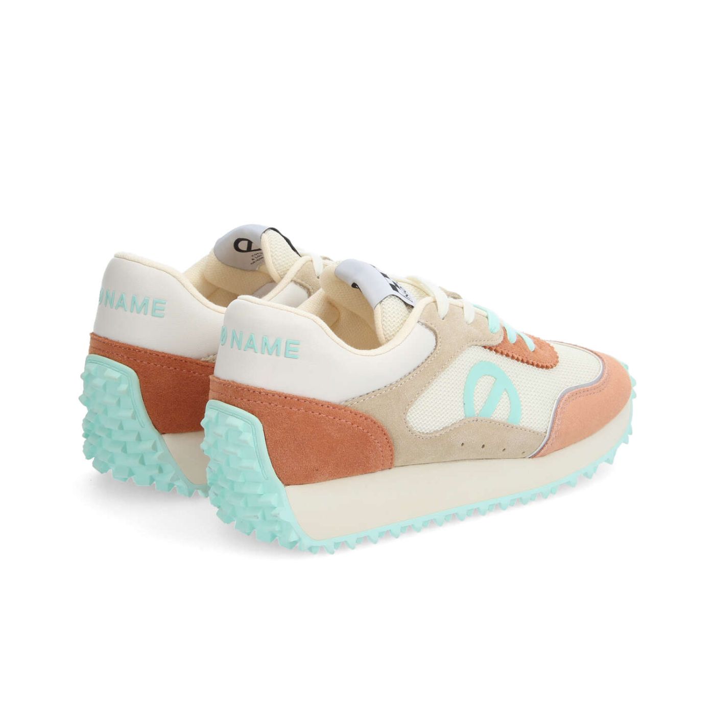 PUNKY JOGGER W - KNIT/SUEDE/SUED - BIANCO SPORCO/MELONE/TURCHESE